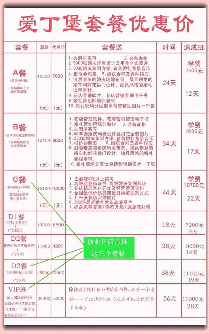 開花店學插花培訓班的學費多少錢一般如何了解選擇